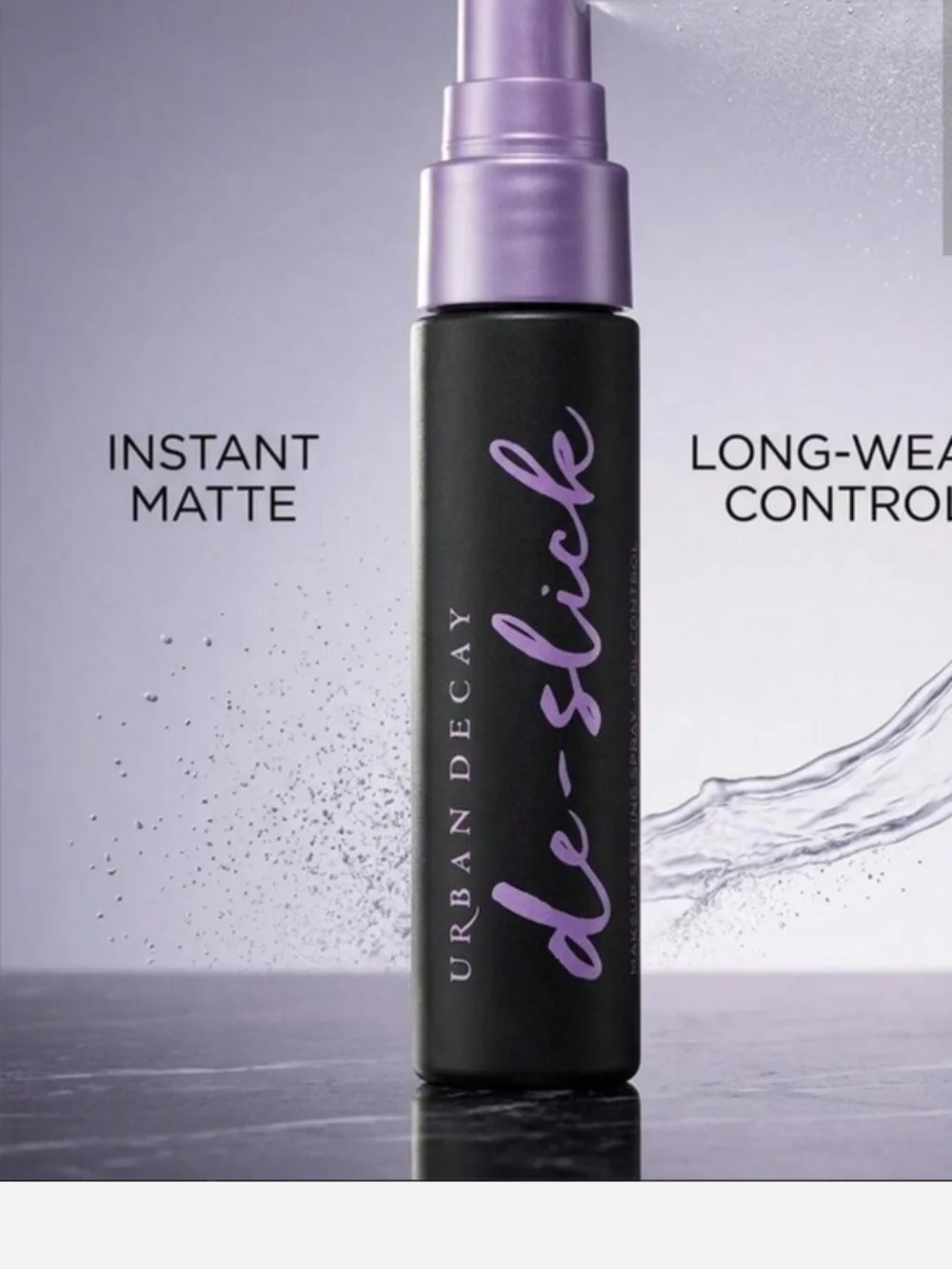 Urban Decay de-slick Oil Control Makeup Setting Spray — Black